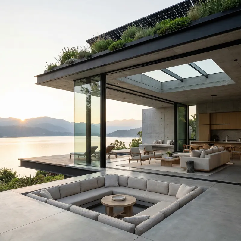 Modern House Design with Rooftop Garden & Stunning Views