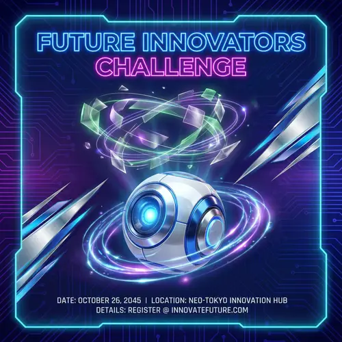Futuristic Competition Poster Design | Innovative Technology