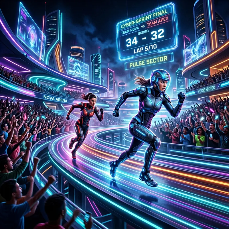 Futuristic Sports Competition: Spectacular Scene