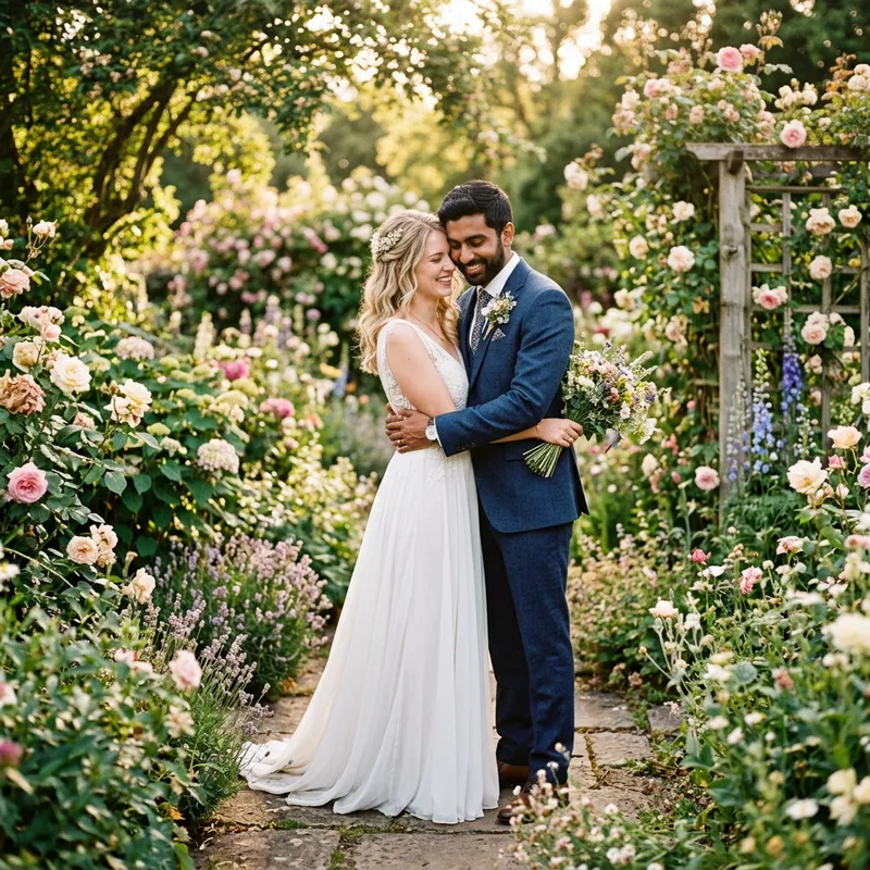 Romantic Multicultural Wedding in Dreamy Garden Setting