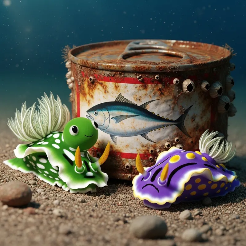 Love Under the Sea: Green Nudibranch's Tuna Can Dream