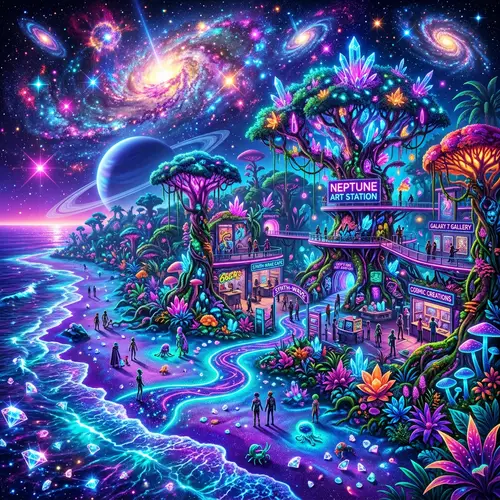 Magical Neptunian Beach Art Station Experience