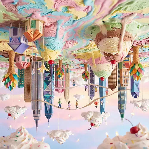 Explore an Upside-Down World of Paper & Ice Cream