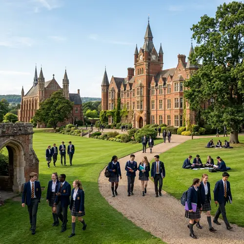 Classic Boarding School Campus - A Harmonious Interplay of Cultures