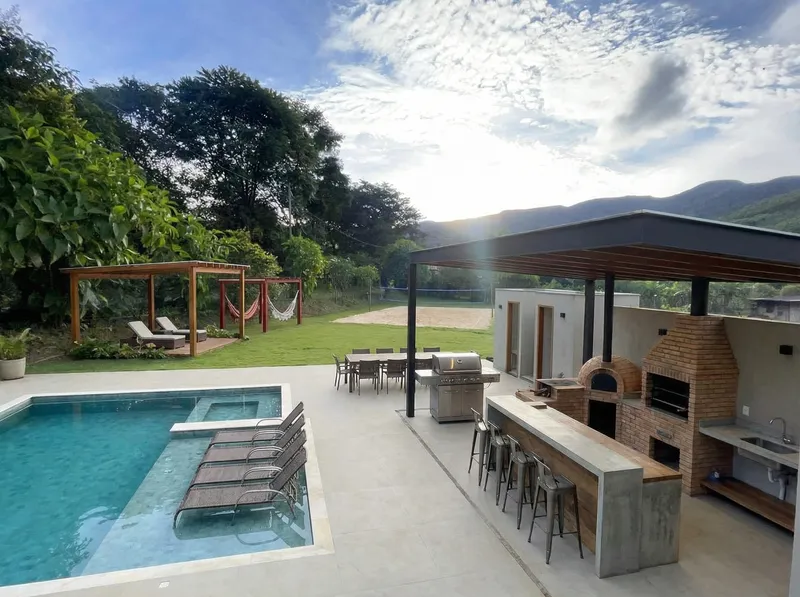 Custom Outdoor Space with Pool and BBQ Area