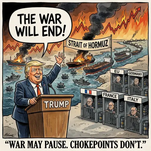 Trump Declares War Will End at Hormuz Chokepoint