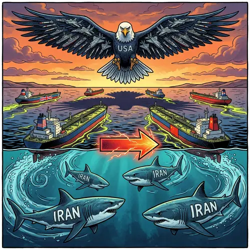 Political Cartoon: Tension in the Strait of Hormuz