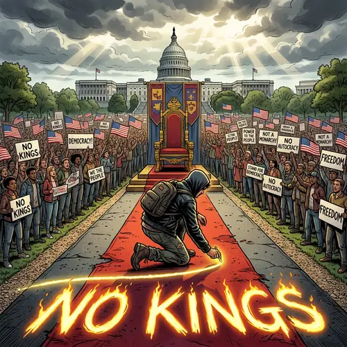 Defiant Protest: No Kings, No Thrones