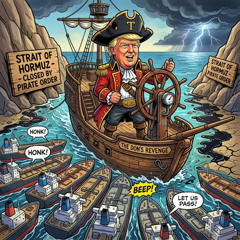 Trump the Pirate: A Satirical Take on Oil Crisis Trump the Pirate: A Satirical Take on Oil Crisis