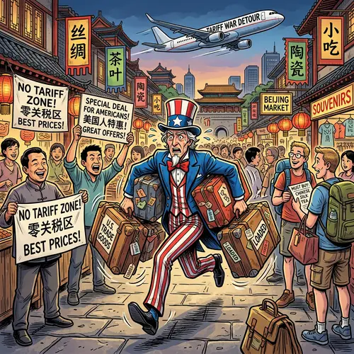 Uncle Sam's Shopping Sprint in Beijing Market