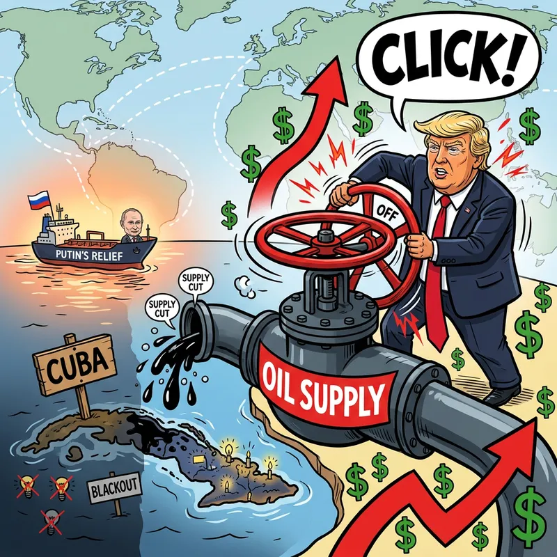 Political Cartoon on Oil Supply and Inflation