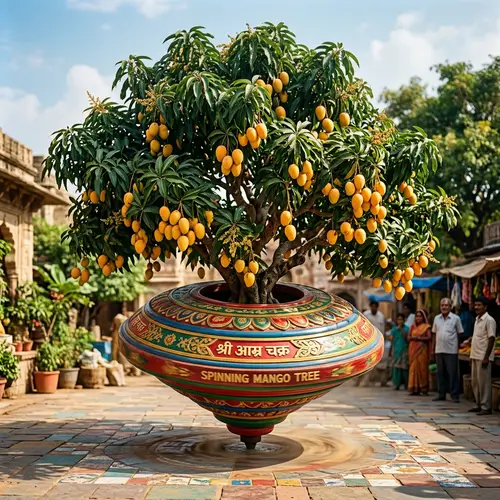 Unique Mango Tree Inside Spinning Top