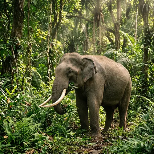 Majestic Sumatran Elephant in Natural Habitat