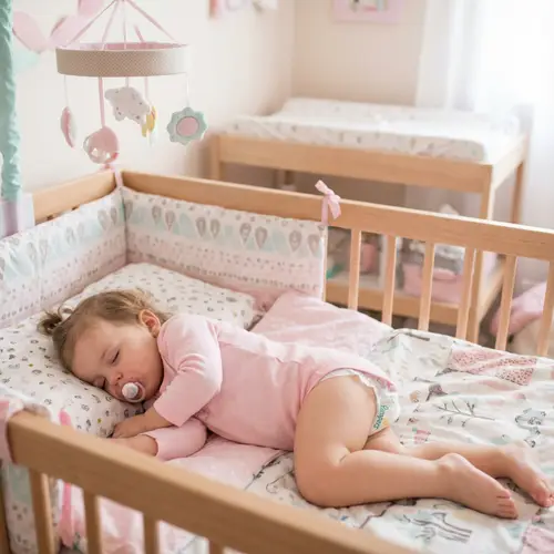 Baby Girl Sleeping in Cozy Nursery