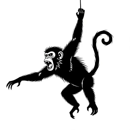 Scary Monkey Silhouette Art