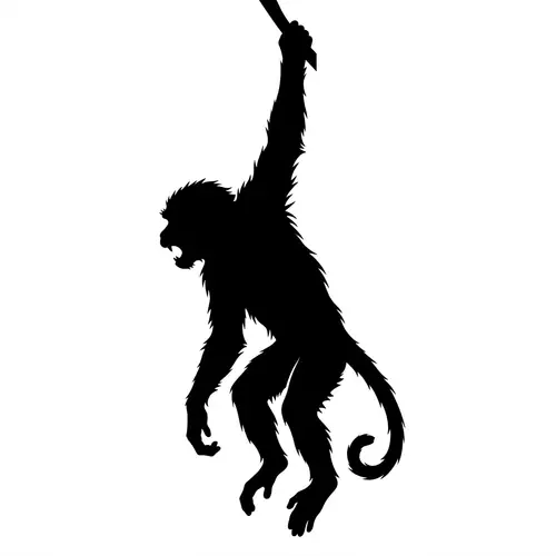 Scary Monkey Silhouette Art