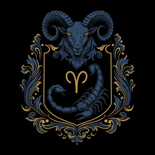 Classic Family Crest: Aries and Scorpius Design