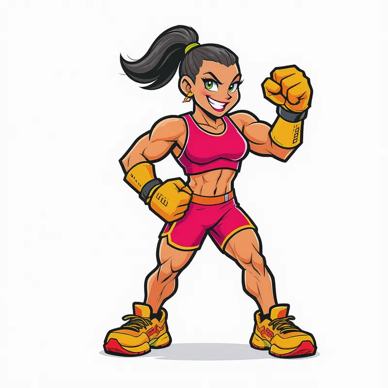 Dynamic Athletic Mascot Design in Vibrant Colors