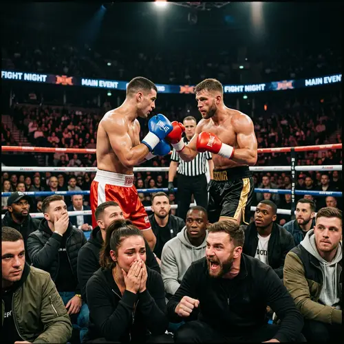 Athletic Boxing Match: Intense Fight Club Members at 186cm