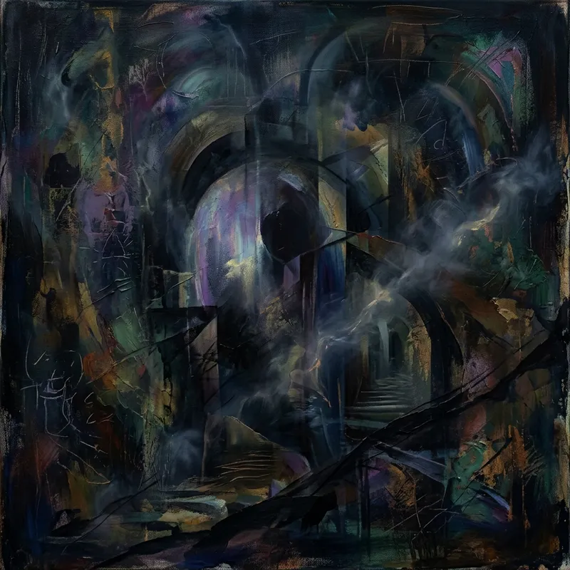 José Antonio Lozano Mystery: Abstract Scene of Intrigue