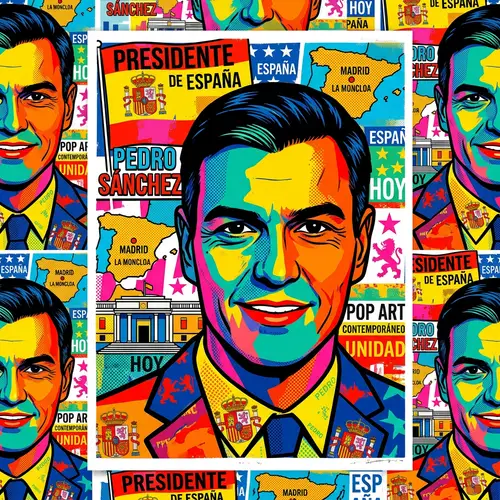 Bold Pop Art of the Spanish President