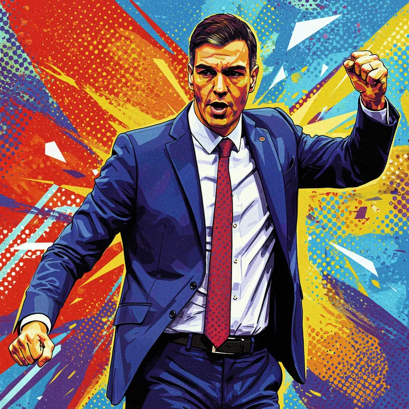 Bold Pop Art of the Spanish President