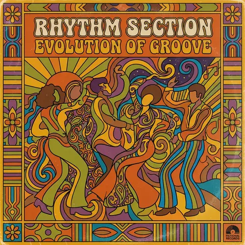 Vintage Album Cover: Abstract Scene of Dancing People