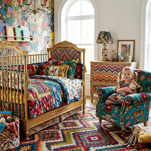 Luxury Fashion Inspired Children's Furniture | Bold Patterns & Vibrant Colors