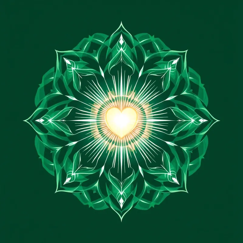 Anahata Chakra Logo: Heart & Light Symbol
