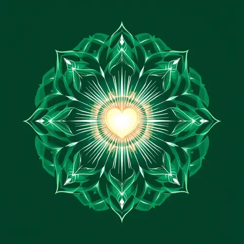 Anahata Chakra Logo: Heart & Light Symbol