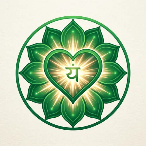 Anahata Chakra Logo: Heart & Light Symbol
