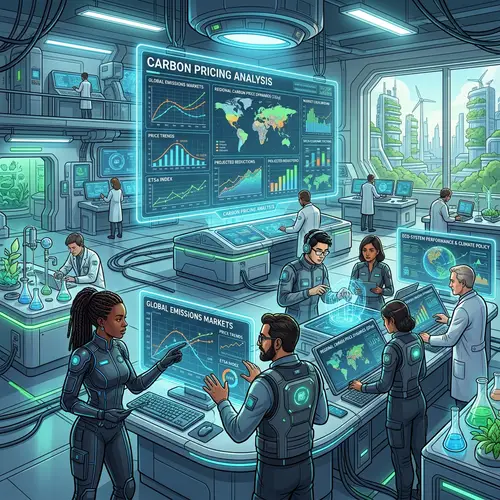 Futuristic Science Lab | Carbon Pricing Analysis Technology