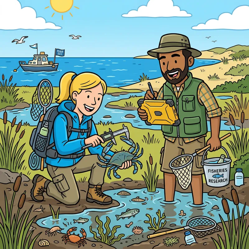 Cartoonish Research Journey Adventure in Fisheries