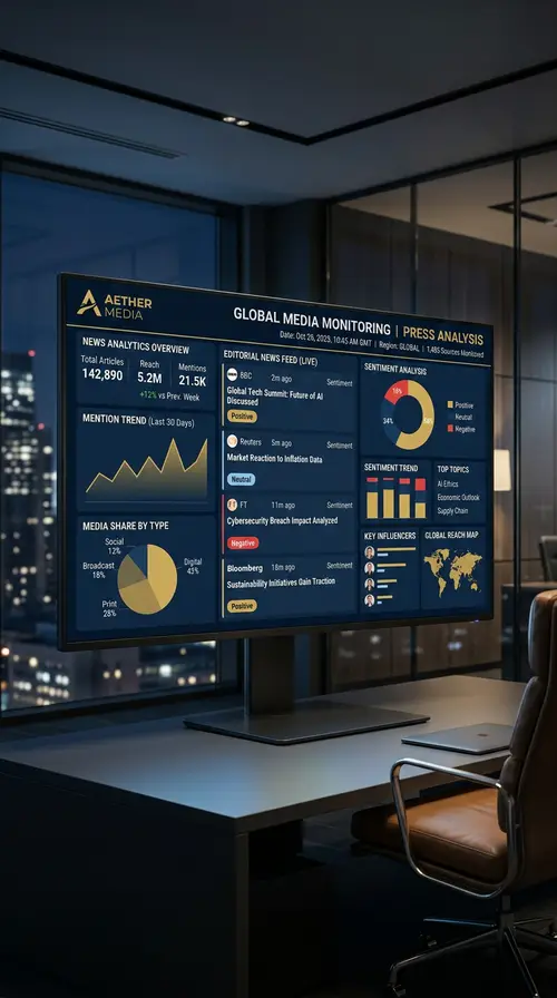 Media Monitoring Dashboard with Sentiment Analysis