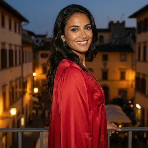 Captivating Female Lead in Red Evening Gown | Artistic Portrait