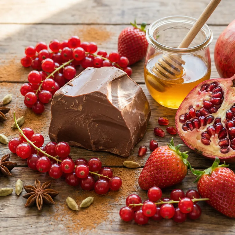 Exquisite Milk Chocolate and Fruit Delicacies