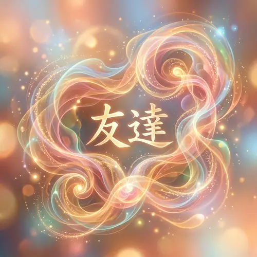 Abstract Art of Friendship: 友達 Interpretation