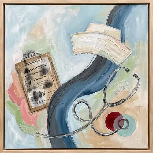 Abstract Nurse Art: Harmonious Forms and Colors