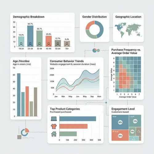 Modern Minimalist Customer Data Visualization