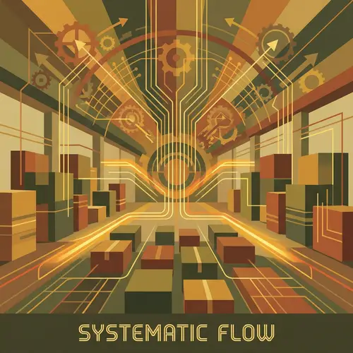 Abstract Warehouse Industry Illustration