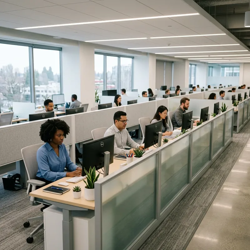 Minimalistic Office Cubicles for Productive Work Environments