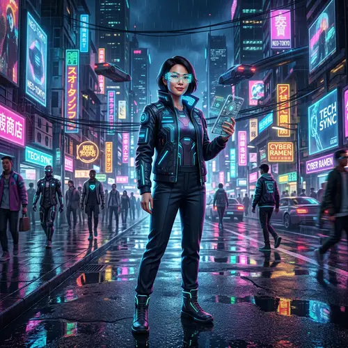 Futuristic Cyberpunk Consultant: A Digital Vision