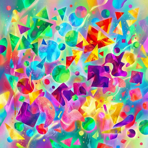 Vibrant Abstract Shapes: A Symphony of Colors