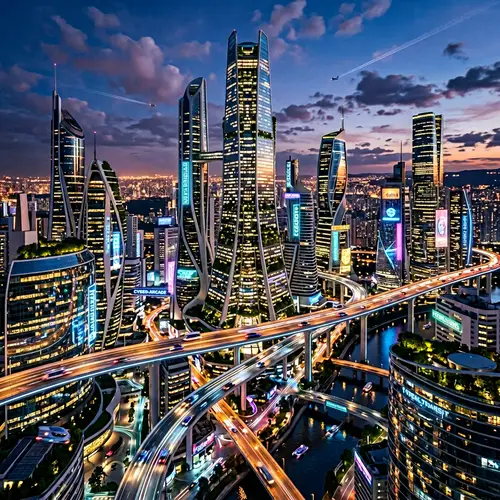 Futuristic Urban Skyline | Cityscape with Modern Architecture