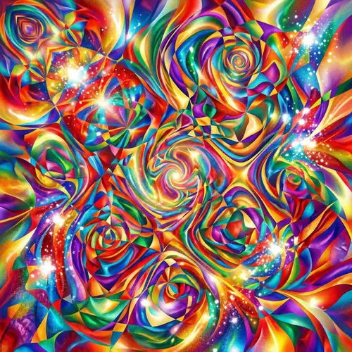 Abstract Vibrant Colors - Kaleidoscope of Vibrant Hues