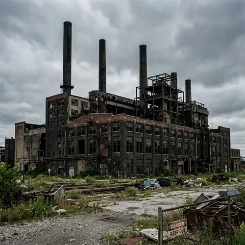 Abandoned Factory: A Silent Sentinel of Urban Landscape