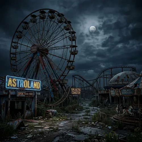 Explore a Retro-Futuristic Abandoned Amusement Park