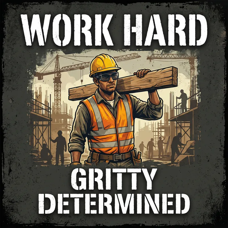 Inspiring Work Hard Gritty Determined Poster Inspiring Work Hard Gritty Determined Poster