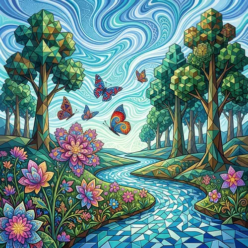 Abstract Nature: Fractals & Geometric Beauty