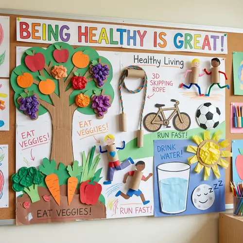 Creative Work by Children on 'Being Healthy is Great'